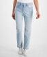 Petite High Rise Tummy Control Straight Leg Jeans, Created for Macy's