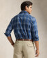 Men's Classic-Fit Plaid Linen-Cotton Workshirt