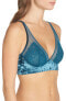 Honeydew Women's Isabella Flirty Lace &Velvet Triangle Blue Garland Bra Sz. 32C