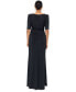 Women's Embellished Scuba Boat-Neck Gown