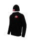 Men's Black San Francisco 49ers Crewneck Pullover Sweater and Cuffed Knit Hat Box Gift Set