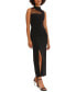 Women's Mock-Neck Sleeveless Slit-Front Dress