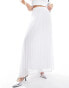 4th & Reckless chiffon pleated maxi skirt in white