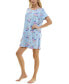 Women's Printed Short-Sleeve Sleepshirt