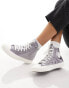 Converse Chuck Taylor All Star Hi glitter trainers in silver