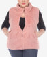 Plus Size Women's Zip Up Sherpa Vest Jacket