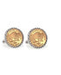 Gold-Layered 2005 Bison Nickel Rope Bezel Coin Cuff Links