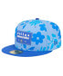 Men's Blue Dallas Mavericks Palm Fronds 2-Tone 59FIFTY Fitted Hat