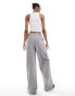 ASOS DESIGN Tall tailored wide leg dad trousers in grey