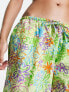 COLLUSION scribble floral beach trouser in multi