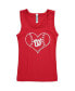 Big Girls Red Washington Nationals Cotton Tank Top