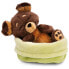 NICI Dog 12 cm Sleeping In Basket Teddy