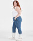 Plus Size High Rise Dip-Dye Straight-Leg Jeans, Created for Macy's