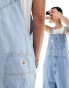 Dickies classic denim dungarees in vintage light blue