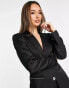 River Island – Jacquard-Blazer in Schwarz mit Strassbesatz, Kombiteil