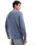 Armani Exchange all over logo jumper in blue