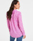 Women's Button-Front Crepe Shirt, Created for Macy's