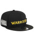 Men's Black Golden State Warriors Post-Up Pin Mesh 9FIFTY Snapback Hat