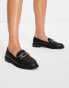 River Island chain detail loafer in black