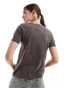 Mango round neck t-shirt in washed brown