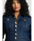 Plus Size Gold Hardware Denim Jumpsuit