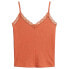 SUPERDRY Vintage Rib Lace Trim sleeveless T-shirt