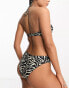 Object halter neck ring detail bikini top co-ord in zebra print