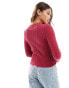 Cotton On baby boat neck fitted long sleeve knit jumper in tulip