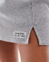 ASOS DESIGN Weekend Collective waffle skort in washed grey