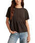 Women's Stitched Down Pleated Peplum Top