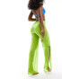 Threadbare beach trousers in lime green