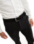 HUGO Gionio suede belt in black