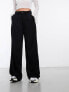 ASOS DESIGN wide leg dad trouser in black