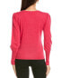 Forte Cashmere Gathered Sleeve Crew Cashmere Sweater Women's