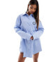 ASOS DESIGN Weekend Collective shirt dress in blue