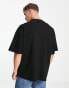 Topman extreme oversized t-shirt with Budweiser print in black