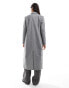 Vila longline formal coat in grey