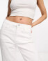 Wrangler straight leg cropped jeans in white