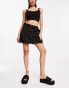 Miss Selfridge d-ring belt utility mini skirt in black