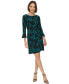 Women's Ruffled-Cuff 3/4-Sleeve Dress