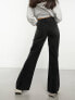 COLLUSION x008 mid rise relaxed flare jeans in washed black