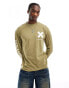 COLLUSION X logo t-shirt in khaki