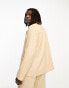 COLLUSION Unisex single wrap linen blazer in neutral co-ord