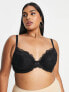 Simply Be 2 pack lace padded plunge bras in black and white