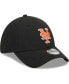 Men's Black New York Mets Logo 39THIRTY Flex Hat