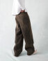 ASOS DESIGN super baggy jeans in tinted brown wash