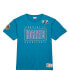 Men's Teal Distressed Charlotte Hornets Hardwood Classics Team OG 2.0 Premium Vintage-Like Logo T-shirt