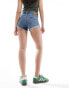 Lee Rider short 2inch straight fit turn up denim shorts in mid vintage wash