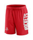 Men's Red Houston Rockets Post Up Mesh Shorts