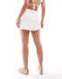 Pimkie linen side split skort in ecru